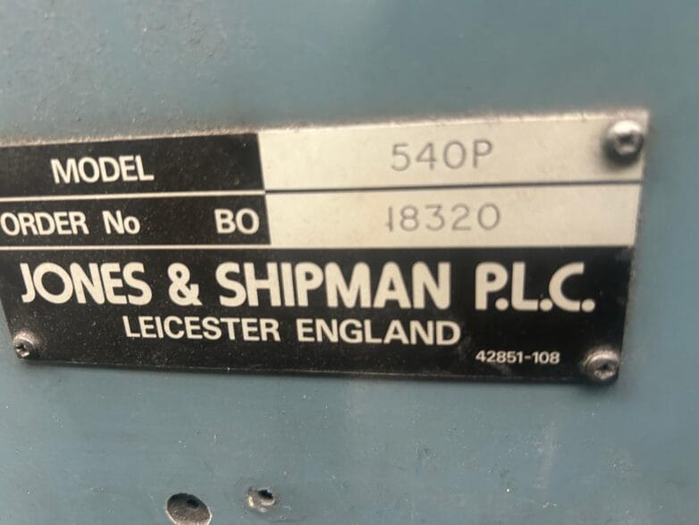 Jones & Shipman 540 4