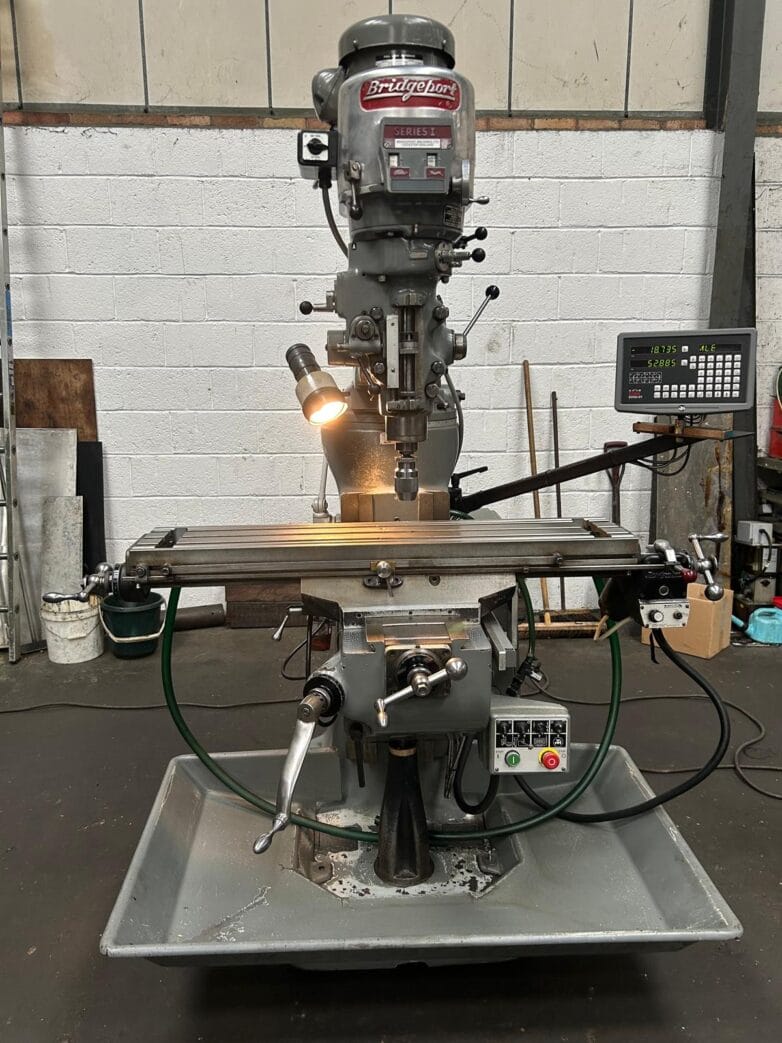 Bridgeport Series 1 vertical milling machine front view