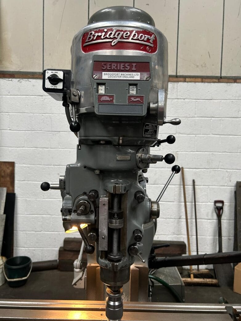 Bridgeport Series 1 milling machine head front view